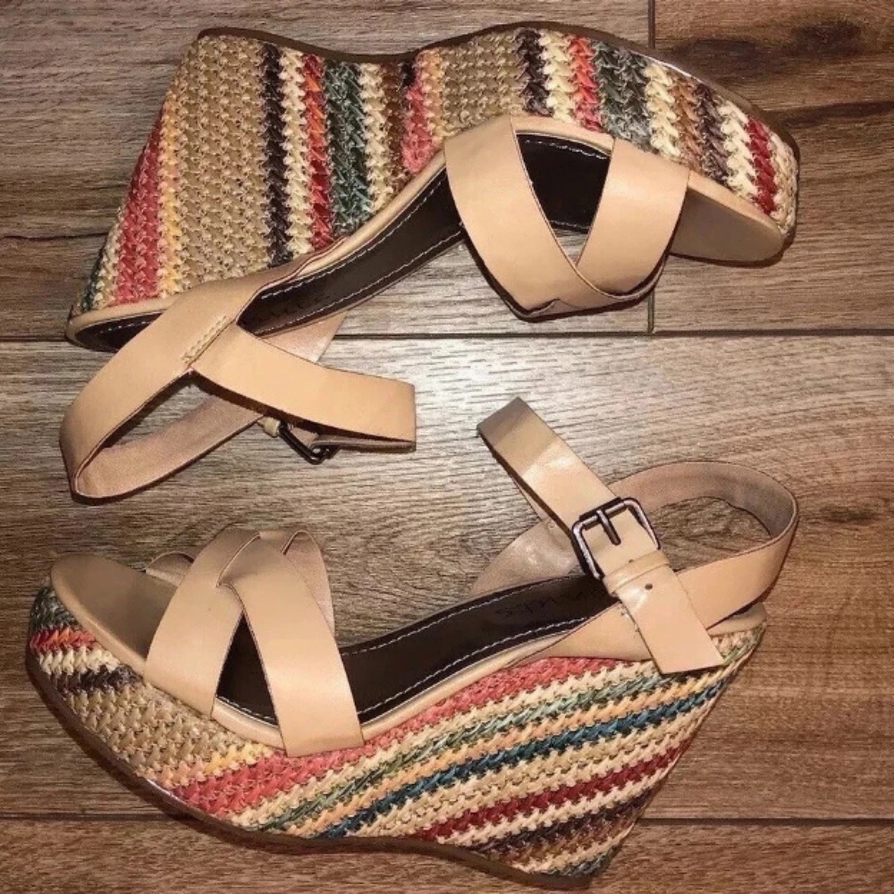 Coconuts by Matisse Madrid Natural 123 Wedge Sandal Women’s Size 9M Espadrille